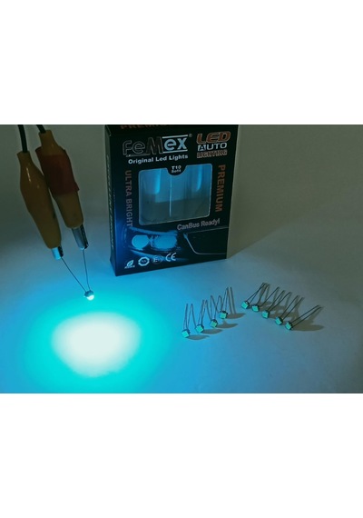 10 Adet T3-t4-t5 Duy Uyumlu Mini Led Ampul Kilometre Gösterge Ambians Aydınlatma Buz Mavisi
