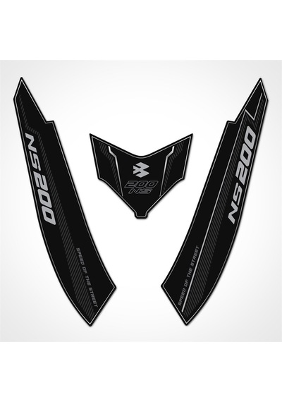 Bajaj Pulsar NS 200 Arka-Yan Kuyruk Pad Set Dark Carbon Serisi Siyah-Karbon
