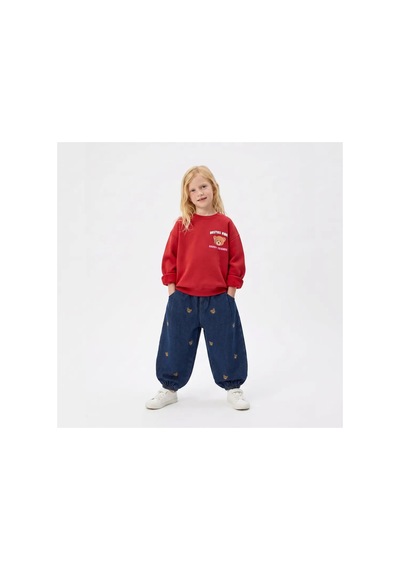 Poala Kids Biyeli Balloon Jeans Lacivert