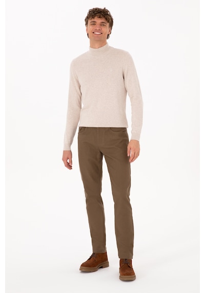 U.S. Polo Assn. Erkek Haki Slim Fit Kanvas / Chino Pantolon 50310340-VR027