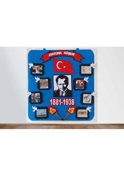 Zakp11 Atatürk Köşesi Panosu Zeminli Keçeden Eğitim Materyali