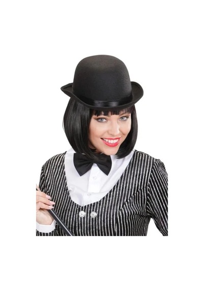 Jenerik Charlie Chaplin Stil Yetişkin Şapkası Siyah Melon Parti Şapkası