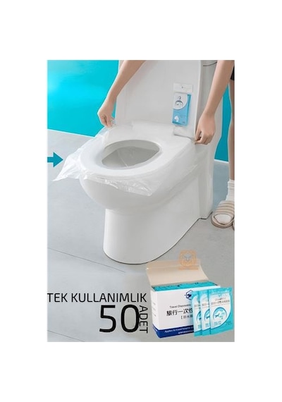 Zenvac Klozet Kapağı Kılıfı Hijyenik Seyahat Tek Kullanımlık Klozet Wc Örtüsü 50 Adet 720809 Zenvac29