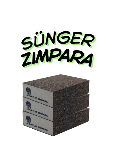 100 Kum Sünger Zımpara - Ahşap, Metal Ve Çelik Uyumlu Islak Kuru El Zımparası Takoz Sünger