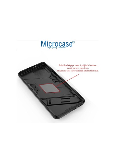 OnePlus Ace Pro-10T Matrix Serisi Standlı Kılıf -Siyah