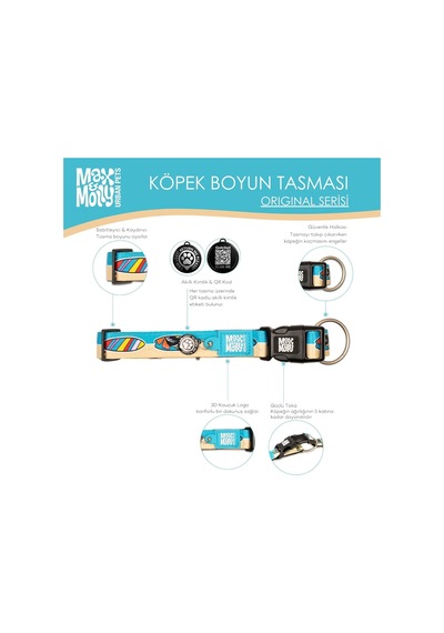 Max & Molly Urban Pets Original Serisi Akıllı Künyeli Köpek Boyun Tasması S, Unicorn