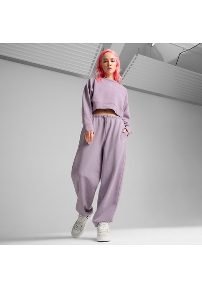 Puma Dare To Relaxed Washed Crew Kadın Mor Günlük Sweatshirt626799