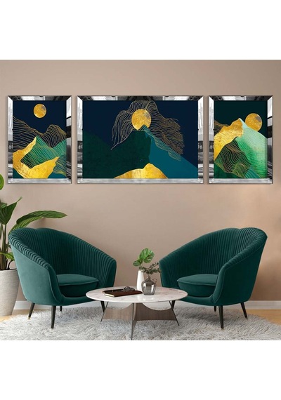 Modern Çizim Soyut Desen Pleksi Kenar Mdf Tablo