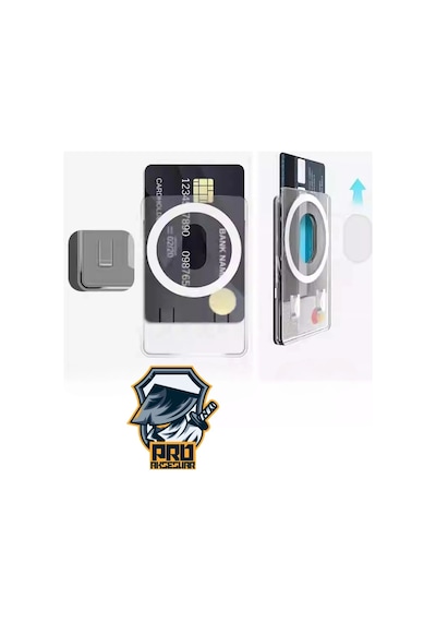 Apple Uyumlu iPhone 12-13-14-15-16 Pro-max - Samsung Magsafe Kartlık Manyetik Cardsafe Şeffaf Kredi