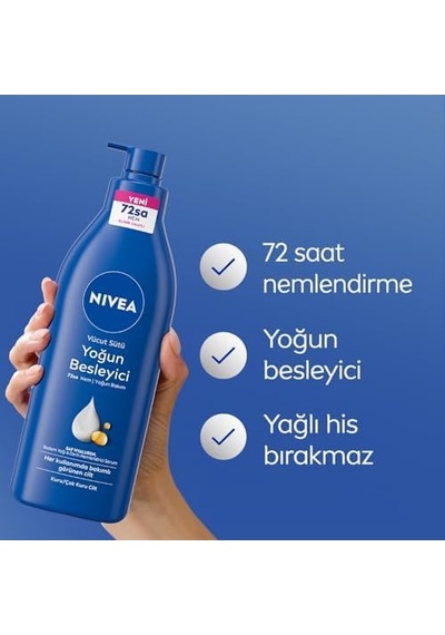 Besleyici Vücut Sütü 400 Ml, Kuru Ve Çok Kuru Ciltler, 72 Saat Yoğun Nemlendirici, Yağı
