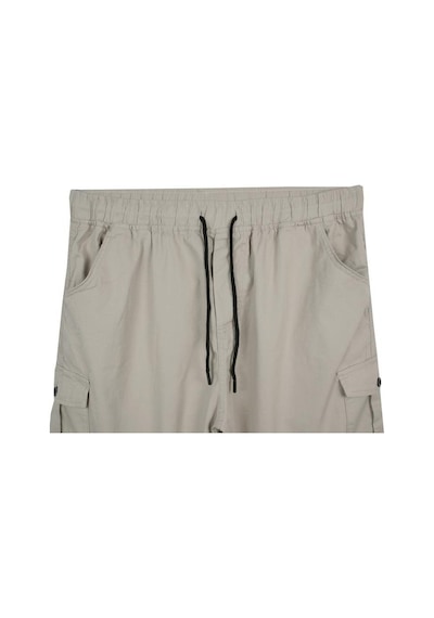 Kargo Cepli Büyük Beden Likralı Jogger Pantolon Taş