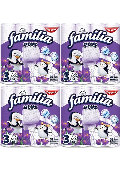 Familia Plus Tuvalet Kağıdı 3 Katlı 128 Li Paket Sihirli Çiçekler