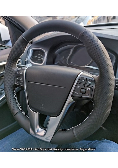 Volvo S60 2014 Araca Özel Direksiyon Kılıfı Soft Nokta Napa