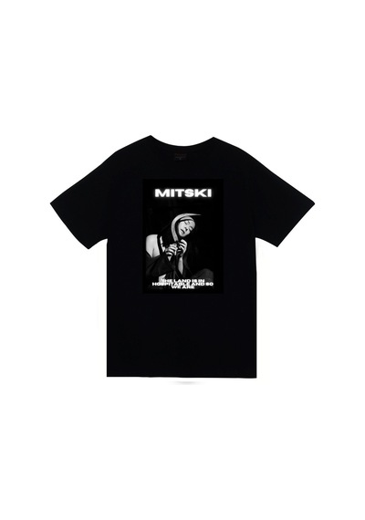 Stoned&Fame Mitski Baskılı Unisex %100 Pamuk Siyah T-shirt SIYAH