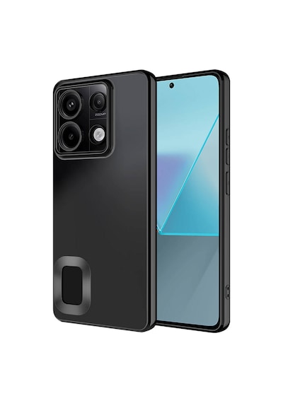 Xiaomi Redmi Note 13 Pro 5g Kılıf Kamera Korumalı Logo Gösteren Zore Omega Kapak Siyah