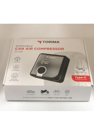 Lebron Torima Zc-001 Dijital Ekranlı Şarjlı Taşınabilir Araç Hava Kompresörü Ve Powerbank