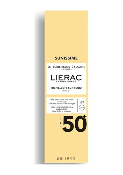 Lierac Sunissime Velvety Sun Fluid Spf50 Yüz Dekolte Bölgesi Yaşlanma Karşıtı Güneş Kremi 40 Ml
