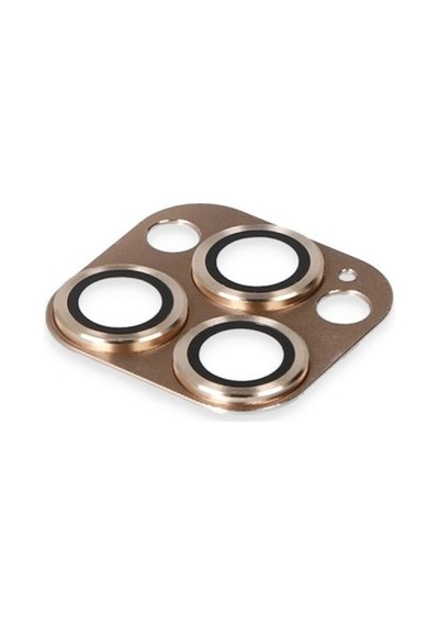 Apple iPhone  Uyumlu  13 Pro Max Pers Alüminyum Kamera Lens - Gold Çok Renkli