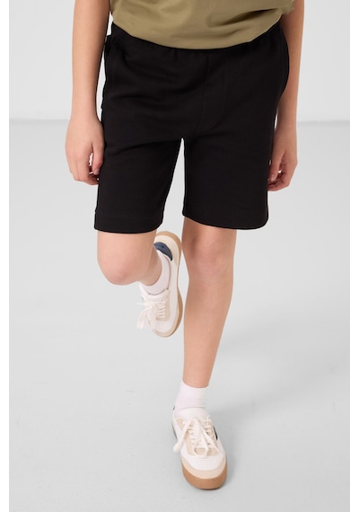 Tommylife Siyah Pamuklu Yumuşak Dokulu Standart Fit Basic Erkek Çocuk Şort - 11293 Siyah
