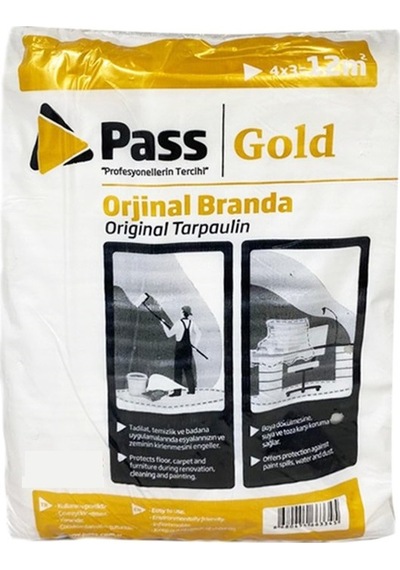 Pass Gold Kullanıma Hazır Şeffaf Kalın Naylon Branda 4 x 3 12 M²