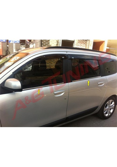 Dacia Lodgy Krom Cam Çıtası Tk 2012 Üzeri 4Prç Paslanmaz Çelik N11.4119