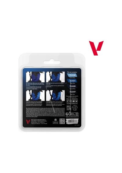 Vallejo 72376 4x18 Ml. Blue Color, Game Color Serisi Model Boyası Seti Renkli