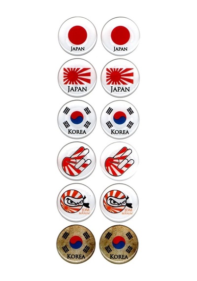 Japonya Sevenler Damla Sticker 12'li Set Japan - Korea Tasarım Sticker Damla -