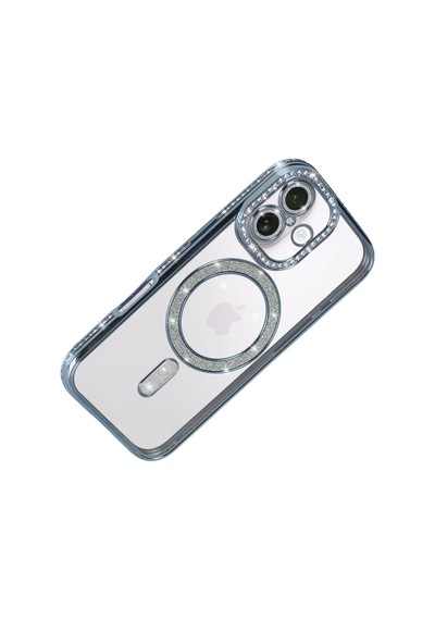 Apple İphone 17 Joke Simli Magneticsafe Kılıf - Mavi 0.2M-Çok Renkli