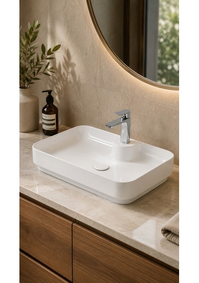 Tezgahüstü Lavabo 38 60 Cm Bold Esv-16860 Beyaz