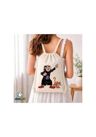 Ghostbastır Design Gargamel Büzgülü Keten Çanta C100 Bej