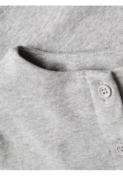 Jack & Jones Kadin Yüksek Yaka Streç Kalip Tisört - Mya - 12296437 Medium Grey Melange