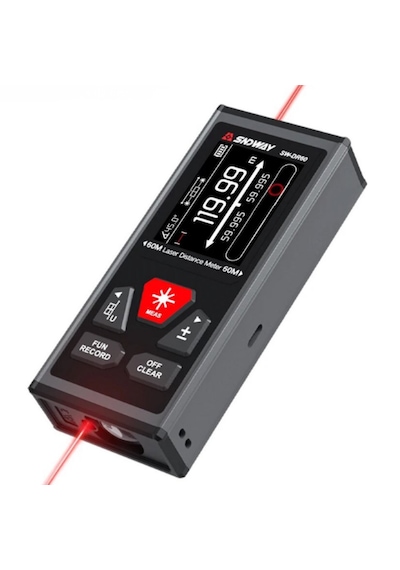 Sndway Sw-dr60 Çift Yön Lazerli Lazermetre 60m+60m Dikey Ve Yatay Ölçüm