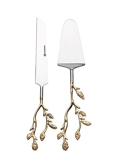 Korkmaz Flora 2 Parça Pasta Servis Seti A8735-6 Gri