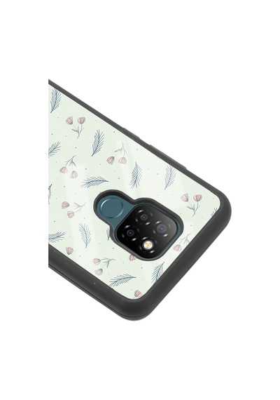 General Mobile Gm 20 Yeşil Yapraklı Tasarımlı Glossy Telefon Kılıfı Çok Renkli