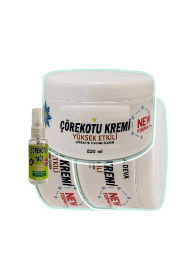 Çörek Otu Rahatlatıcı Masaj Bakım Kremi 3x200 Ml+30 Ml Çörek Otu Yağ İle