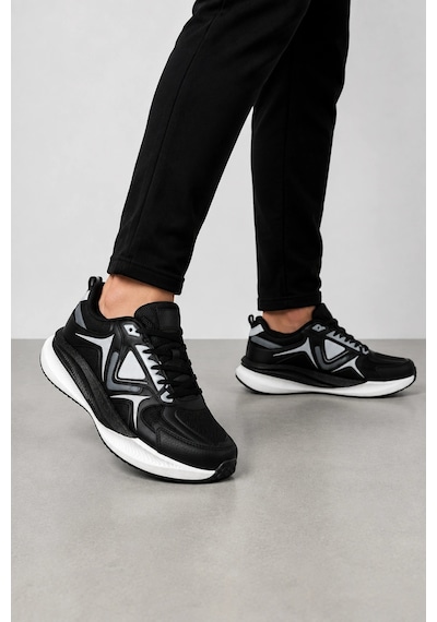Ht Hotin Chromat Erkek Hafif Köpük Taban Spor Ayakkabı Rahat Ve Konforlu Günlük Sneaker - Siyah Ht Hotin Chromat Erkek Hafif Köpük Taban Spor Ayakkabı Rahat Ve Konforlu Günlük Sneaker - Siyah
