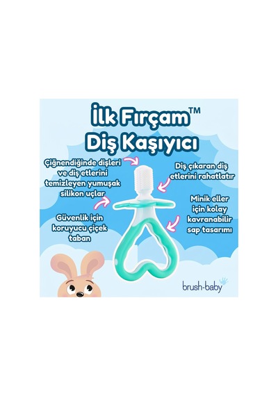 Brush-baby Silikon Diş Fırçası Ve Diş Kaşıyıcı İlk Ağız Bakım Seti 0-18 Ay Diğer
