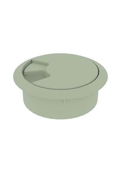 Cateksss Masaüstü Kablo Kanalı Çap: 60 Mm Krem - 15 Li Paket