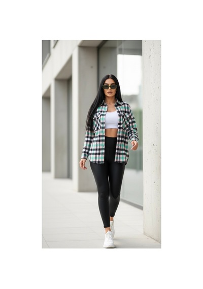 Polologin Butik Yeşil Somon Klasik Ve Şık Ekose Gömlek: Yeşil