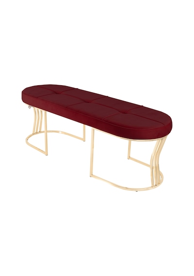 Viego Gold Collection- Bordo Kapitoneli Chester Model Puf & Bench & Koltuk & Uzun Makyaj Puff & Yatak Ucu