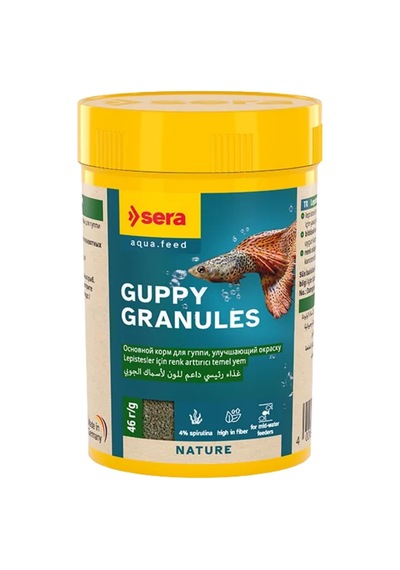 Sera Guppy Granules Lepistesler İçin Renk Arttırıcı Temel Yem 100 Ml