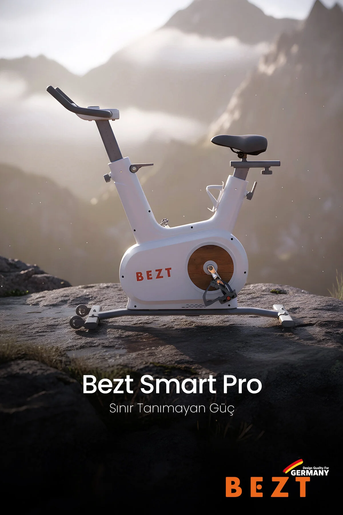 Bezt Smart Pro Dijital Manyetik Akıllı Egzersiz Bisikleti Beyaz