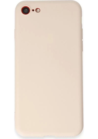 Apple İphone 7 Kılıf First Silikon - Krem