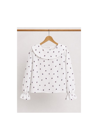 Angel&co. Girls Clothing Kız Çocuk Müsln Etek-pamuk Poplin Gömlek Takım Beyaz Beyaz