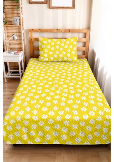 Sarı Papatya Çiçekli Genç Odası Tek Kişilik Pike Takımı - Minimal 160x220 Cm Kapitone Yatak Örtüsü Kumlu Kahve Yumuşaklığı Sarı Papatya Çiçekli Genç Odası Tek Kişilik Pike Takımı - Minimal 160x220 Cm Kapitone Yatak Örtüsü Kumlu Kahve Yumuşaklığı