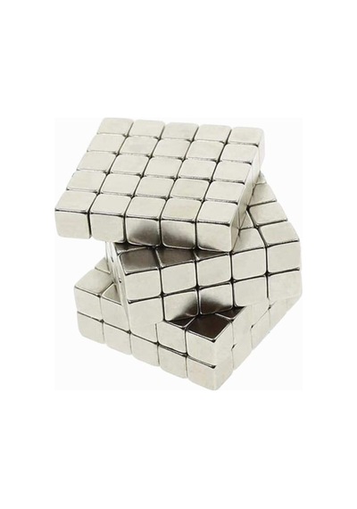 Dünya Magnet 125 Adet 5x5x5 Küp Neodyum Mıknatıs - Güçlü Magnet 125'li Paket