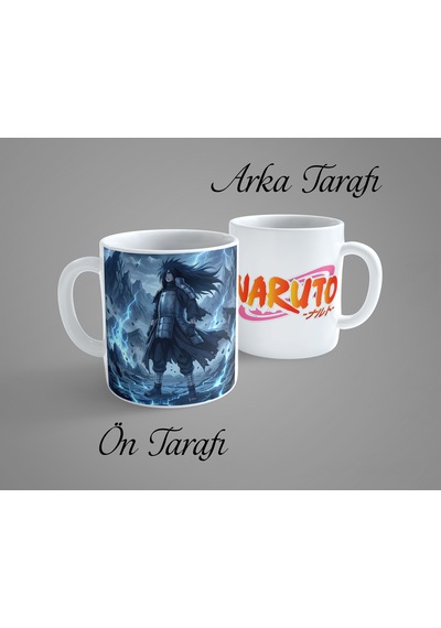 Naruto Madara Uchiha Porselen Kupa Bardak Beyaz