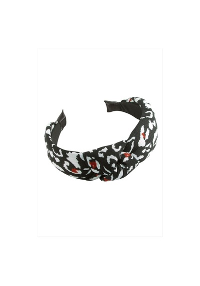 Lexroo Leopar Desenli Fiyong Taç - Siyah