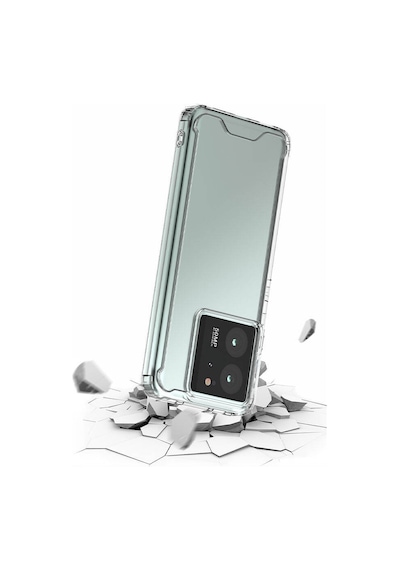 Xiaomi Mi 13t Pro Kılıf Kenarları Silikon Köşe Koruma Coss Şeffaf