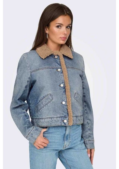 Only Onlnadya Ls Teddy Kadın Jean Ceket Mavi